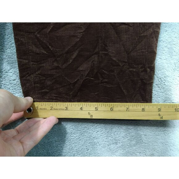 Uniqlo Pants Women Large Brown Corduroy Chino Pleated Wide Leg High Rise - Picture 6 of 8